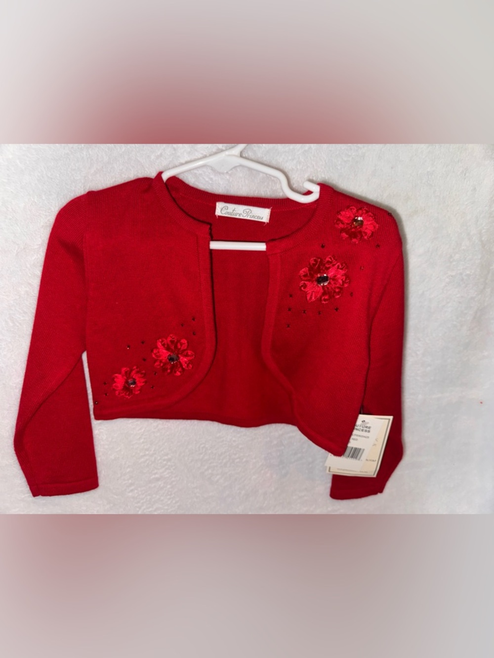 Couture Princess Red Embellished Cropped Bolero